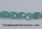 CAM158 15.5 inches 8*10mm faceted oval amazonite gemstone beads