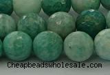 CAM1583 15.5 inches 10mm faceted round Russian amazonite beads