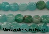 CAM1590 15.5 inches 6mm flat round Russian amazonite beads