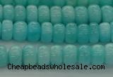 CAM1601 15.5 inches 4*6mm rondelle natural peru amazonite beads