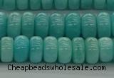 CAM1602 15.5 inches 5*8mm rondelle natural peru amazonite beads