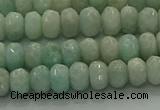 CAM1611 15.5 inches 4*6mm faceted rondelle peru amazonite beads