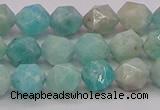 CAM1622 15.5 inches 8mm faceted nuggets amazonite gemstone beads