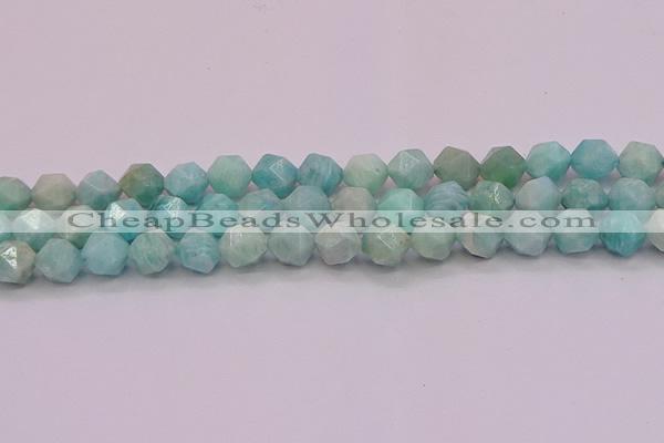 CAM1624 15.5 inches 12mm faceted nuggets amazonite gemstone beads