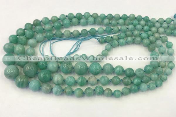 CAM1670 15.5 inches 6mm - 14mm round amazonite graduated beads