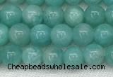 CAM1690 15.5 inches 4mm round natural amazonite gemstone beads