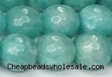 CAM1757 15 inches 10mm faceted round AB-color imitation amazonite beads