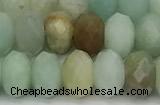 CAM1762 15 inches 6*8mm faceted rondelle amazonite beads