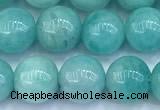 CAM1781 15 inches 8mm - 9mm round amazonite gemstone beads