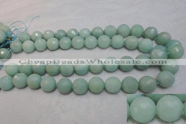 CAM182 15.5 inches 16mm faceted round amazonite gemstone beads