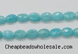 CAM302 15.5 inches 6*8mm oval natural peru amazonite beads wholesale