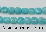 CAM305 15.5 inches 8*8mm square natural peru amazonite beads wholesale