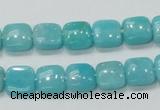 CAM306 15.5 inches 10*10mm square natural peru amazonite beads wholesale