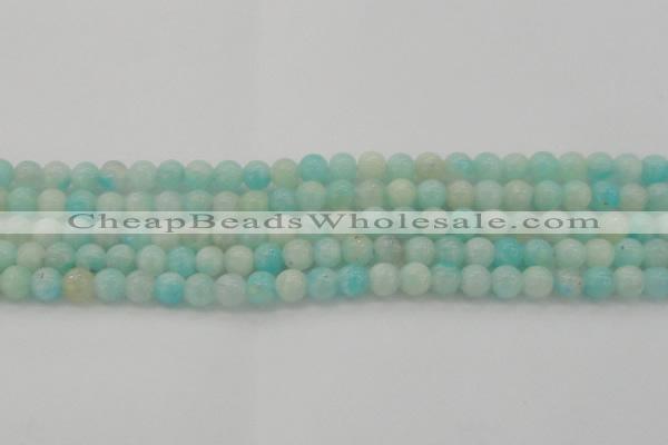 CAM332 15.5 inches 7mm round natural peru amazonite beads