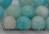 CAM335 15.5 inches 12mm round natural peru amazonite beads