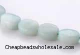 CAM37 5*7mm natural amazonite flat oval gemstone beads Wholesale