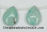 CAM417 15.5 inches 18*25mm flat teardrop natural russian amazonite beads