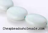 CAM42 15*20mm flat oval natural amazonite beads Wholesale