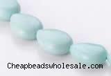 CAM46 10*14mm natural amazonite flat teardrop beads Wholesale