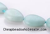 CAM48 12*18mm flat teardrop natural amazonite beads Wholesale