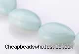 CAM49 flat teardrop 15*20mm natural amazonite beads Wholesale