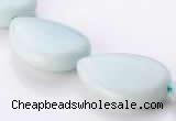 CAM51 natural amazonite 18*25mm flat teardrop beads Wholesale