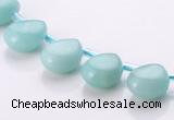 CAM52 8*11mm flat teardrop natural amazonite gemstone beads