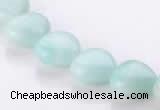 CAM54 heart 12*12mm natural amazonite gemstone beads Wholesale