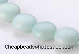 CAM58 12mm coin natural amazonite gemstone beads Wholesale