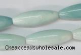 CAM603 15.5 inches 10*30mm rice Chinese amazonite gemstone beads