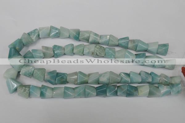 CAM612 15.5 inches 12*16mm pyramid Chinese amazonite gemstone beads