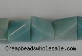 CAM613 15.5 inches 15*20mm pyramid Chinese amazonite gemstone beads