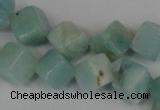 CAM617 15.5 inches 6*6mm cube Chinese amazonite gemstone beads