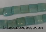 CAM624 15.5 inches 10*10mm square Chinese amazonite gemstone beads