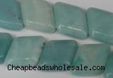 CAM627 15.5 inches 17*17mm diamond Chinese amazonite gemstone beads