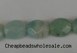 CAM632 15.5 inches 8*10mm faceted oval Chinese amazonite gemstone beads