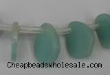 CAM635 Top-drilled 18*22mm leaf Chinese amazonite gemstone beads