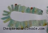 CAM642 Top drilled 9*15mm - 10*45mm sticks Chinese amazonite beads