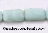 CAM74 18*25mm rectangle natural amazonite beads Wholesale