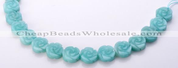 CAM79 natural amazonite 5*14mm carved flower beads Wholesale