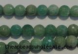 CAM812 15.5 inches 8mm faceted round Brazilian amazonite beads