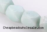 CAM85 faceted pebble 13*16mm natural amazonite beads wholesale