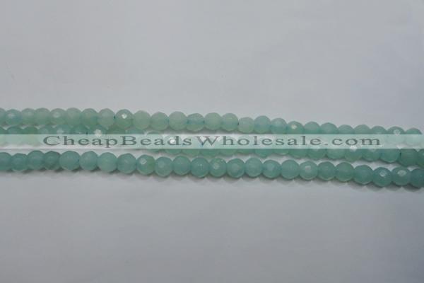 CAM905 15.5 inches 4mm faceted round amazonite gemstone beads wholesale