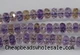 CAN15 15.5 inches 4*6mm faceted rondelle natural ametrine beads