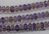 CAN16 15.5 inches 5*8mm faceted rondelle natural ametrine beads