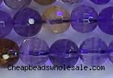 CAN225 15.5 inches 7mm faceted round ametrine beads wholesale