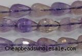 CAN23 15.5 inches 10*14mm faceted teardrop natural ametrine beads