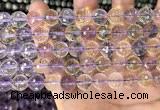 CAN230 15.5 inches 10mm faceted round ametrine gemstone beads