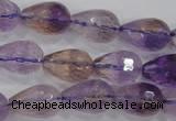 CAN24 15.5 inches 12*16mm faceted teardrop natural ametrine beads