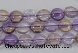 CAN41 15.5 inches 12mm flat round natural ametrine gemstone beads